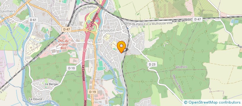 localisation de l'entreprise SCI DU SOLEIL à DANJOUTIN
