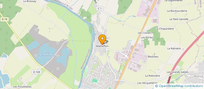 localisation de l'entreprise SCI DU SOLEIL  SEICHES-SUR-LE-LOIR