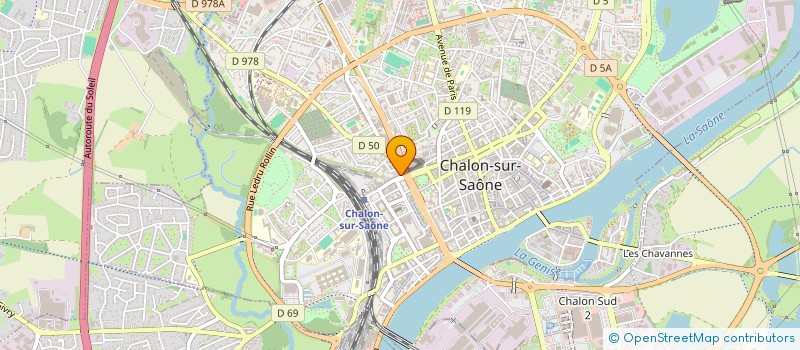 localisation de l'entreprise SCI DU SOLEIL  CHALON-SUR-SAONE