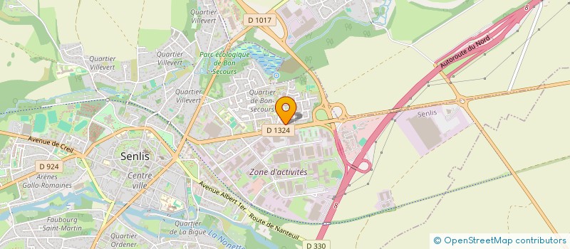 localisation de l'entreprise SCI DU SOLEIL  SENLIS