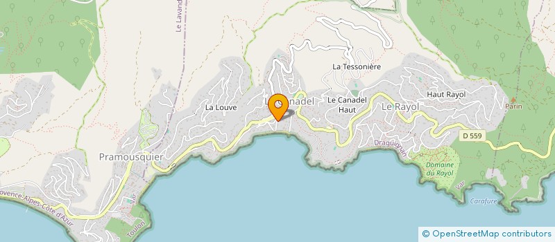 localisation de l'entreprise SCI DU SOLEIL à RAYOL-CANADEL-SUR-MER