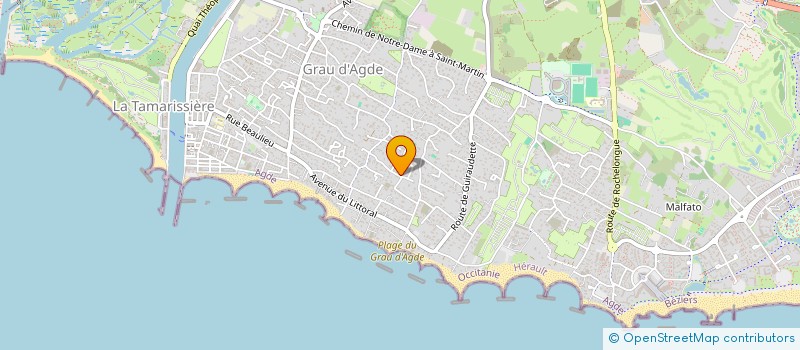 localisation de l'entreprise SCI DU SOLEIL  AGDE