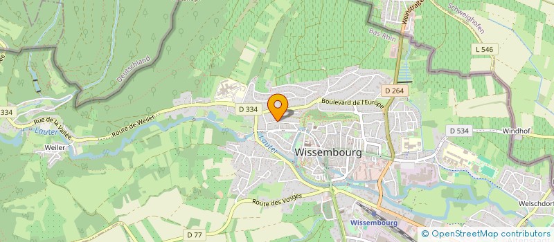 localisation de l'entreprise SCI DU SOLEIL KSV  WISSEMBOURG