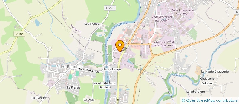 localisation de l'entreprise SCI DU SOLEIL LEVANT  MAYENNE