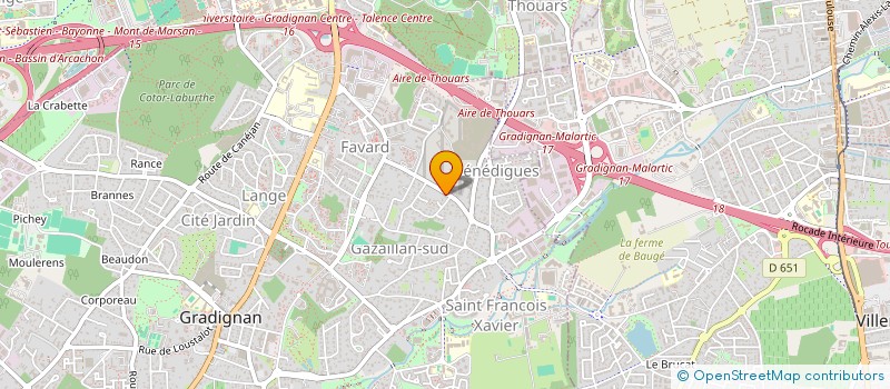 localisation de l'entreprise SCI DU SOLEIL LEVANT  GRADIGNAN