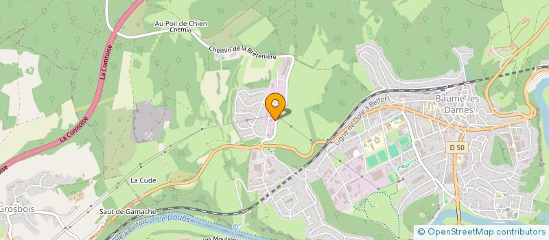 localisation de l'entreprise SCI DU SOMBEVEAU  BAUME-LES-DAMES