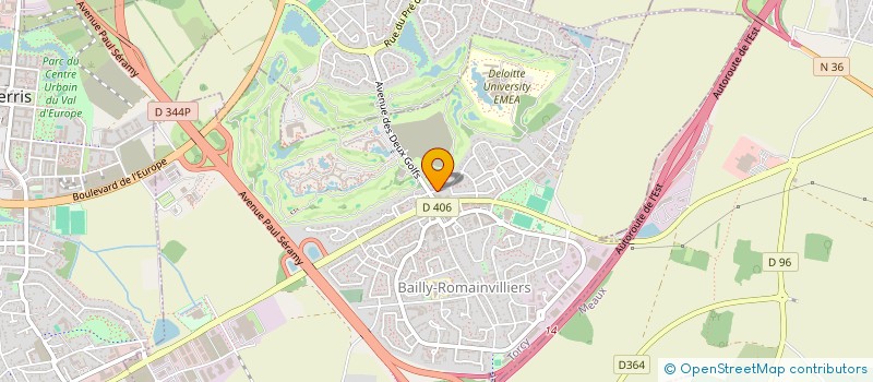 localisation de l'entreprise SCI DU SOMMAIL  BAILLY-ROMAINVILLIERS