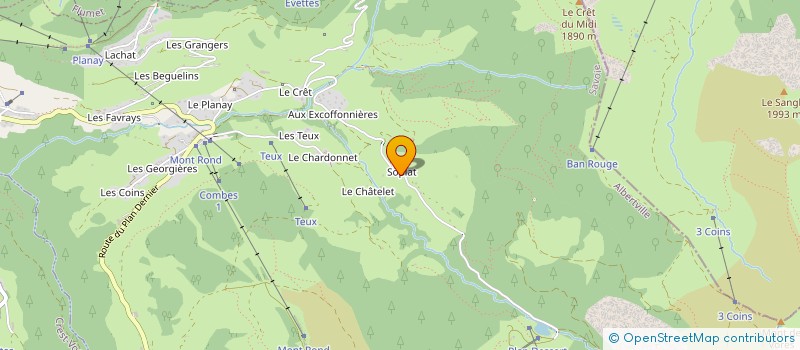 localisation de l'entreprise SCI DU SOPLAT  NOTRE-DAME-DE-BELLECOMBE