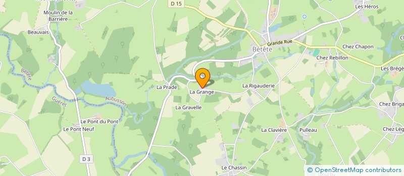 localisation de l'entreprise SCI DU SORBIER  BETETE