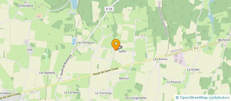 localisation de l'entreprise SCI DU SORBIER  CHAVANNES-SUR-REYSSOUZE