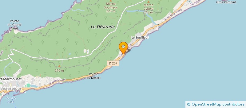 localisation de l'entreprise SCI DU SOUFFLEUR à LA DESIRADE