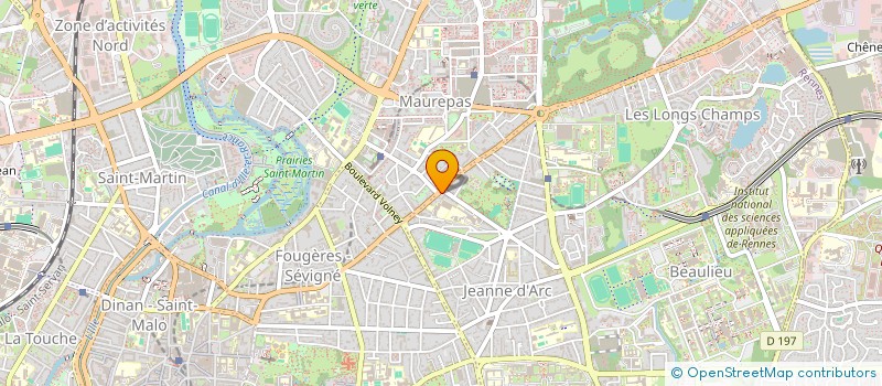 localisation de l'entreprise SCI DU SOURIRE 158  RENNES