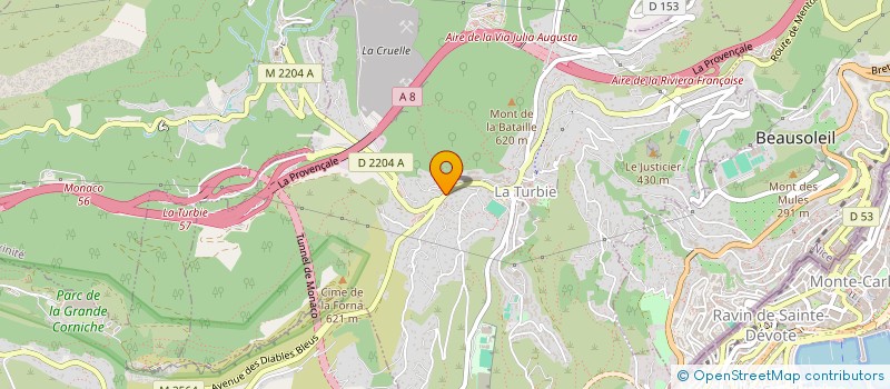 localisation de l'entreprise SCI DU SQUARE à LA TURBIE