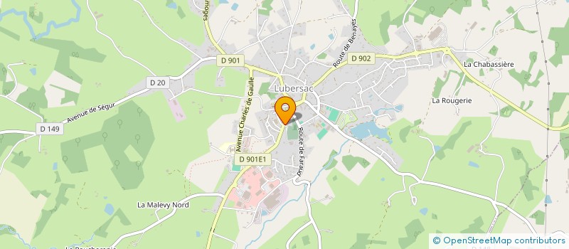 localisation de l'entreprise SCI DU SQUARE  LUBERSAC