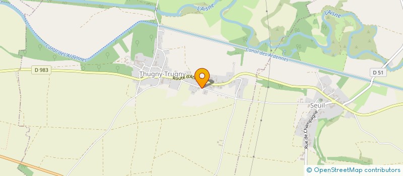 localisation de l'entreprise SCI DU SQUARE DES CERISIERS  THUGNY-TRUGNY