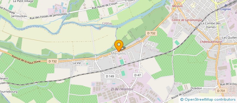 localisation de l'entreprise SCI DU STADE à MERPINS