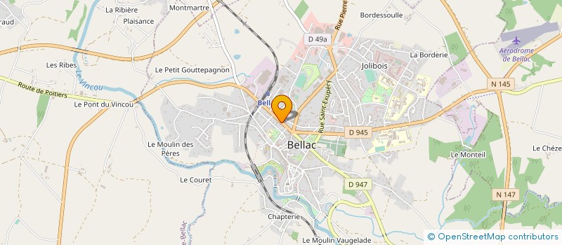 localisation de l'entreprise SCI DU STADE à BELLAC