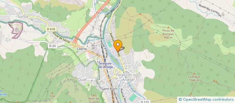 localisation de l'entreprise SCI DU STADE CHAGUE II à TARASCON-SUR-ARIEGE