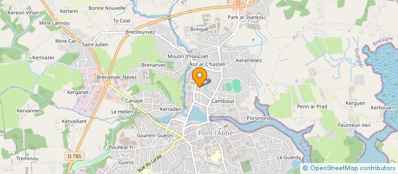 localisation de l'entreprise SCI DU STEVEN  PONT-L'ABBE