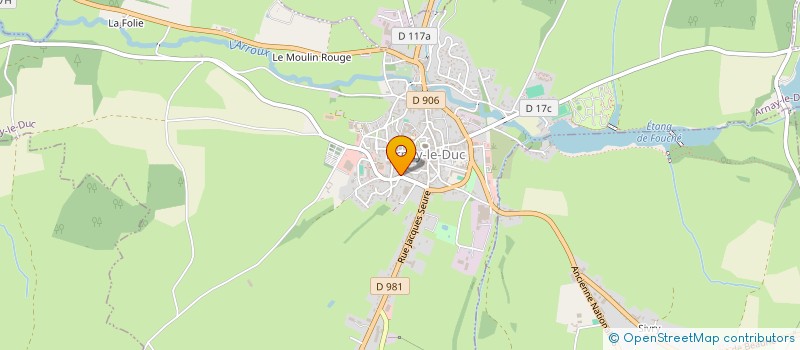 localisation de l'entreprise SCI DU SUPERMARCHE D'ARNAY LE DUC  ARNAY-LE-DUC