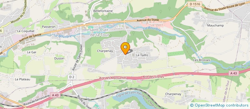 localisation de l'entreprise SCI DU TAILLIS  SAINT-CLAIR-DE-LA-TOUR