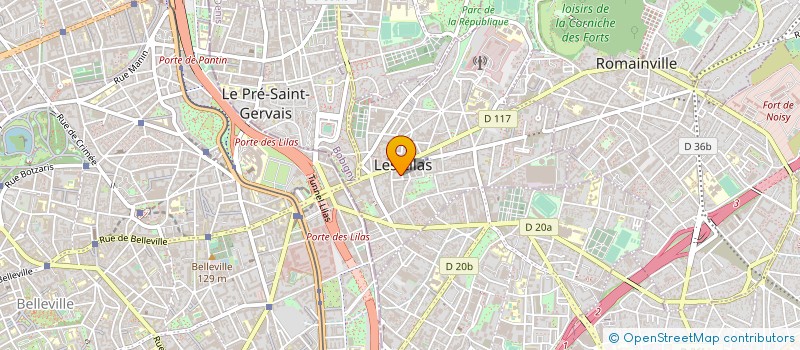 localisation de l'entreprise SCI DU TAPIS VERT à LES LILAS