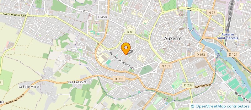 localisation de l'entreprise SCI DU TEMPLE  AUXERRE