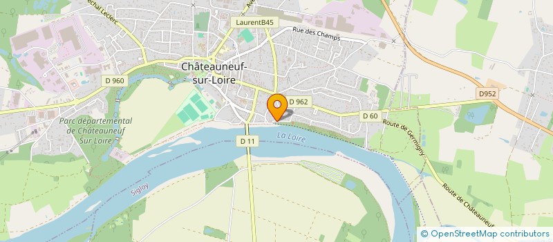 localisation de l'entreprise SCI DU TEMPS QUI PASSE à CHATEAUNEUF-SUR-LOIRE