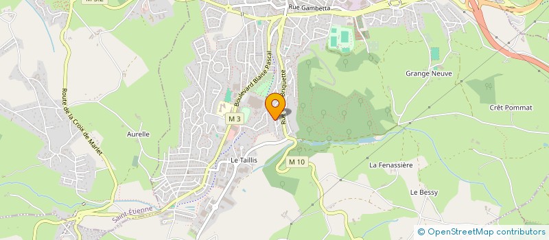 localisation de l'entreprise SCI DU TENNIS DU ROSET  SAINT-ETIENNE