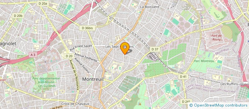 localisation de l'entreprise SCI DU TER ROCHEBRUNE à MONTREUIL
