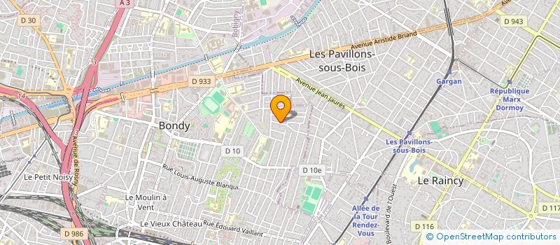 localisation de l'entreprise SCI DU TERRAIN DE L'ARPENT  BONDY