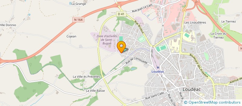 localisation de l'entreprise SCI DU TEVEN à LOUDEAC