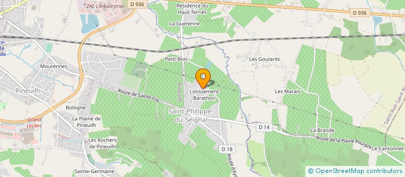 localisation de l'entreprise SCI DU TEXIER  SAINT-PHILIPPE-DU-SEIGNAL