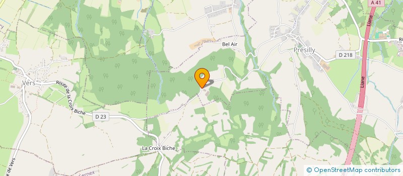 localisation de l'entreprise SCI DU THOUVET  PRESILLY