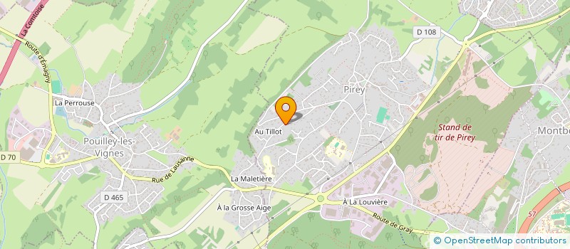 localisation de l'entreprise SCI DU TILLOT  PIREY