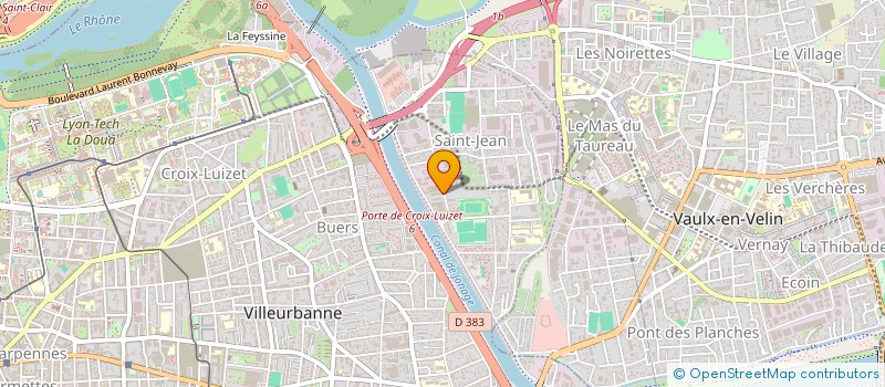 localisation de l'entreprise SCI DU TISSOT  VILLEURBANNE