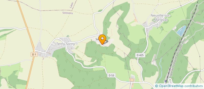 localisation de l'entreprise SCI DU TOUR DE FERME  TERNY-SORNY