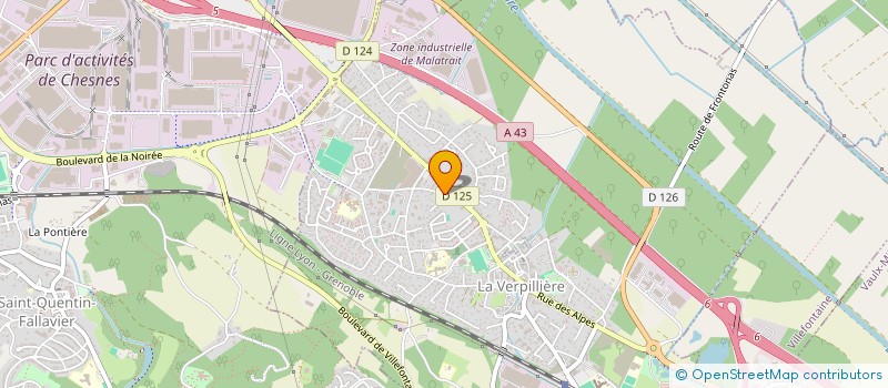 localisation de l'entreprise SCI DU TOUR DU MONDE  LA VERPILLIERE