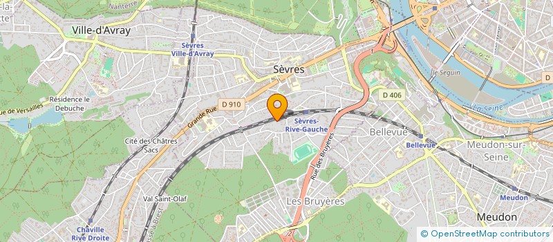 localisation de l'entreprise SCI DU TOURNAGE  SEVRES