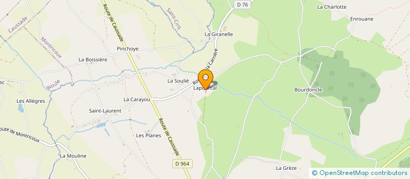 localisation de l'entreprise SCI DU TRAOUFOUR  MONTRICOUX