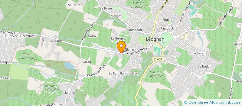 localisation de l'entreprise SCI DU TREMBLANT  LEOGNAN