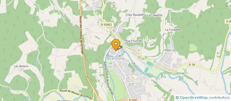 localisation de l'entreprise SCI DU TRESOR  BRANTOME EN PERIGORD