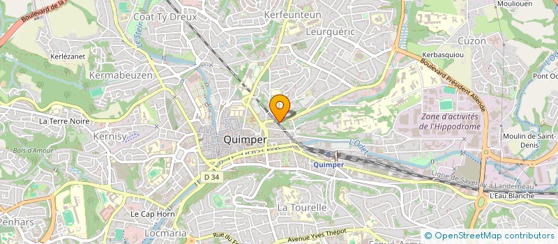 localisation de l'entreprise SCI DU TREYER  QUIMPER