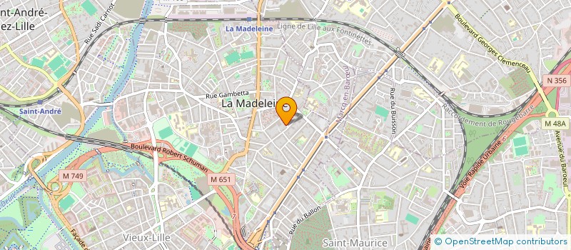 localisation de l'entreprise SCI DU TRIANGLE BLANC  LA MADELEINE