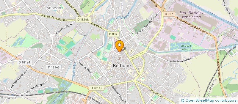 localisation de l'entreprise SCI DU TRIBUNAL  BETHUNE