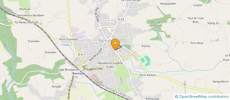 localisation de l'entreprise SCI DU TRIPTYQUE  BANNALEC