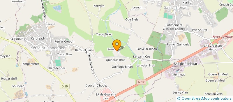 localisation de l'entreprise SCI DU TRISKEL  KERSAINT-PLABENNEC