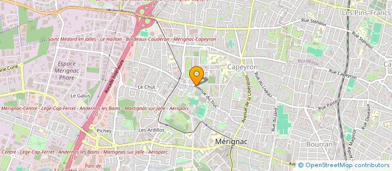 localisation de l'entreprise SCI DU TRUC  MERIGNAC