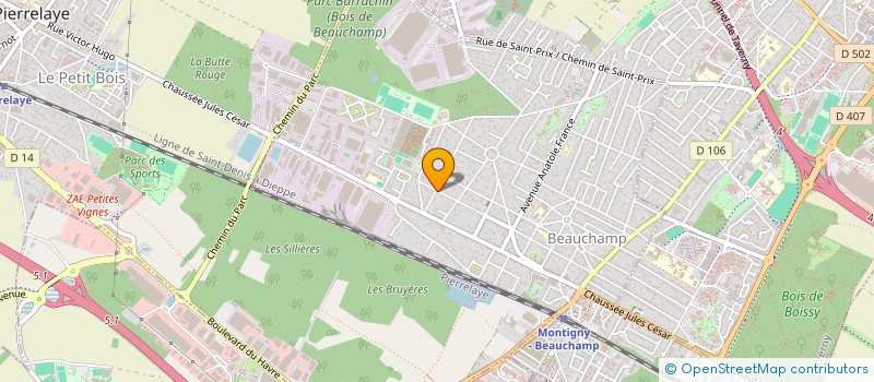 localisation de l'entreprise SCI DU VAL  BEAUCHAMP