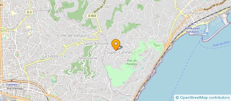 localisation de l'entreprise SCI DU VAL à VALLAURIS